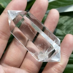 51G Natural Clear Crystal Obelisk Quartz Crystal Double Point Wand Reiki 62MM - Picture 1 of 8