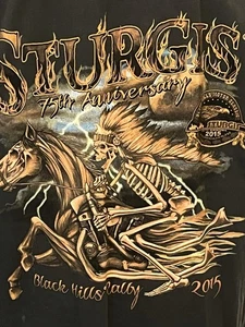 Sturgis 2015 Hemd Herren Large ärmellos Knopfleiste 75. Jubiläum Bikerkleidung - Bild 1 von 12