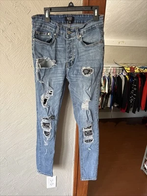 Boohoo Man Men’s Stretchy Skinny Distressed Jeans 30R Excellent Condition - Image 1 of 4