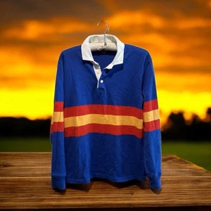 Camisa de Rugby Blazers de Remo Azul Naranja Amarillo Rayas Talla XL Hecha en Portugal - Imagen 1 de 8