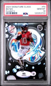 Clase Signature Topps 2024 — Inserto de fluidez — Bo Nix — Novato — 💎 Como nuevo PSA 10 - Imagen 1 de 3