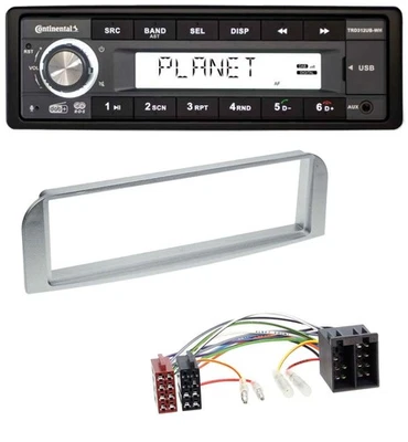 Continental USB 1DIN AUX DAB MP3 Autoradio für Alfa Romeo 147, GT - silbergrau - Bild 1 von 4