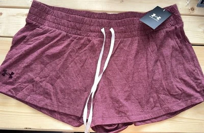 Pantalones Cortos Under Armour Para Mujer Mezcla de Algodón Entrenamiento Correr Pequeños Granates ¡Nuevos! Foto 1 de 3