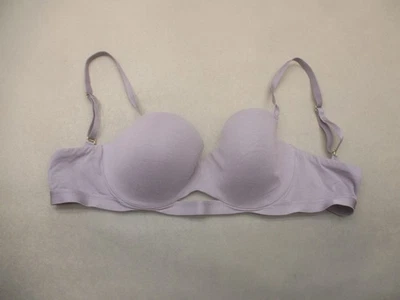 Sujetador 36B Thirdlove para mujer púrpura mezcla de algodón forrado con aros cómodo Demi 9i Foto 1 de 4
