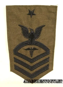 Parche Suboficial Jefe Senior del Hospital Corpsman OD Verde Nuevo en Caja - Imagen 1 de 1