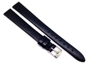 Bros Wrist Watch Band XL Calf Leather 12mm Black without Stitching /83 - Picture 1 of 3