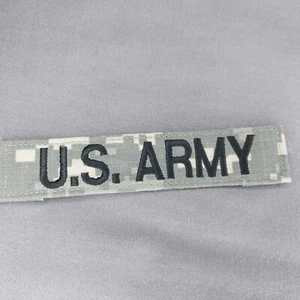 US ARMY Camo Hook Name Strip Tab 5" Patch - Picture 1 of 2