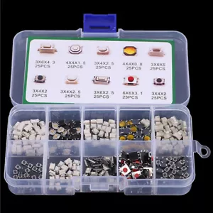 250PCS Car Micro Switches for Mini Remote Key Fob Push Button Repair 10-Types - Picture 1 of 13