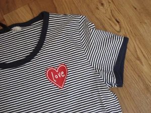 H&M Divided T- shirt ringel blau / weiß maritim look Gr. L 40 - Bild 1 von 4