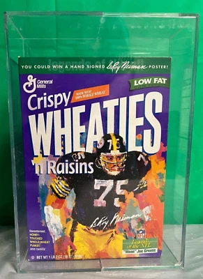 Pittsburgh Steelers Wheaties Cereal Box-Joe Greene in display case - Image 1 of 4