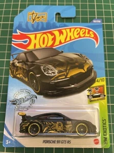 Hot Wheels Porsche 911 GT3 RS HW Exotics Black Gold Number 162 New and Unopened - Picture 1 of 6