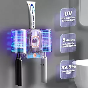 Automatische Zahnbürste Halter Wandmontage Zahnpasta Spender Sterilisator UV NEU - Bild 1 von 13