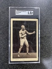 1908 Health And Strength Post Card - Jack Johnson - True Rookie - SGC 1.5 RC