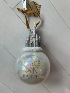 Disney Castle on Glass Ball Most Magical Place on Earth Christmas Ornament - Picture 1 of 5