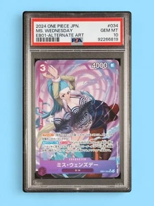 ONE PIECE Miss Wednesday EB01-034 SR Alt Art Memorial Collection Japanese PSA 10 - Bild 1 von 2