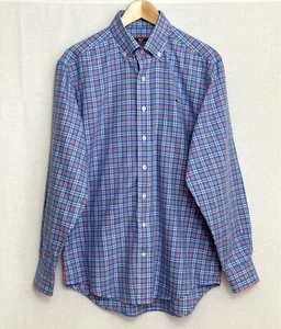 Camisa Ballena Vineyard Vines Para Hombres S Azul Rojo Blanco A Cuadros Manga Larga con Botones - Imagen 1 de 5