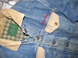 Vintage Best Company by Carretti cotton jeans western padded jacket '80 sItaly - Foto 1 di 2