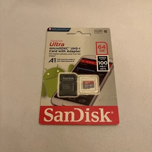 SanDisk Mobile Ultra Class 10 64GB microSD Micro SDXC UHS-I U1 Flash Memory Card - Photo 1 sur 4