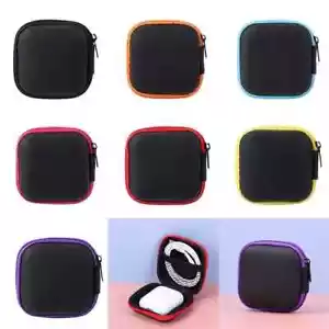 NEW HARD EVA SHELL PORTABLE CASE BOX Headset Earphone Earbud SQUAR Storage BAG - Picture 1 of 17