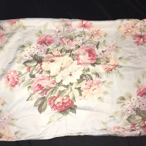 Ralph Lauren Stone Habor Ruffled Std Pillowcase Roses Cottage Core - Picture 1 of 6