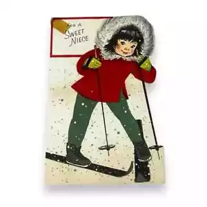 Gibson For a Sweet Niece Vintage Christmas Card DBX - Picture 1 of 4