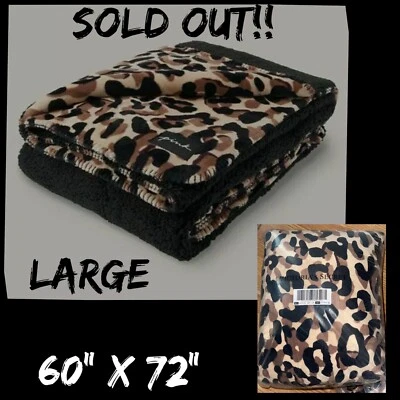 Victoria's Secret VS ROSA Sherpa Leopardo Estampado AGOTADO! 60x72 nuevo en paquete Foto 1 de 4