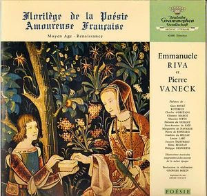 PIERRE VANECK, EMMANUELE RIVA "FLORILEGE DE LA POESIE" 60'S LP - Picture 1 of 3