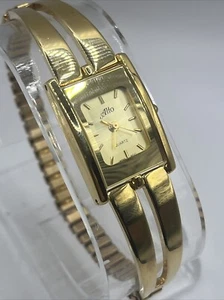 Alto Women's Quartz Watch Gold Tone Stretch Band 18mm Case- New Battery - Picture 1 of 5