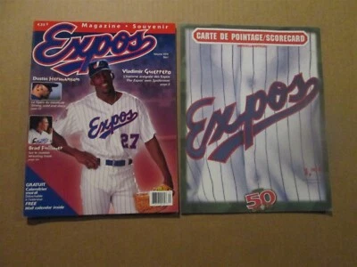 MLB Montreal Expos Vintage Defunct Circa 1999 Scorecard & Team Logo Program - Image 1 of 4
