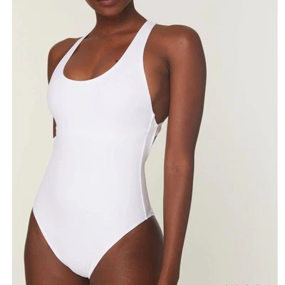 Traje de baño Andie The Tulum de una pieza blanco talla L nuevo con etiquetas minimalista Foto 1 de 4