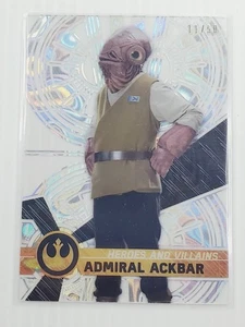 Admiral Ackbar 2017 Topps High Tek 11/50 Heroes and Villains of The Force Awaken - Picture 1 of 3