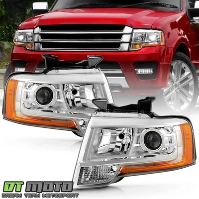 For 2015 2016 2017 Ford Expedition Projector Headlights Headlamps Set Left+Right - Image 1 of 4