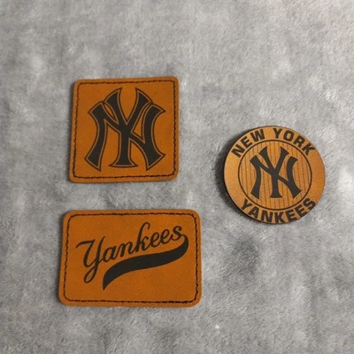 Patch de couro Yankees para chapéus e acessórios - Imagem 1 de 4
