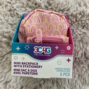 Mini mochila con llavero 3C4G Three Cheers para niñas de 5 piezas con papelería ¡NUEVA! - Imagen 1 de 2