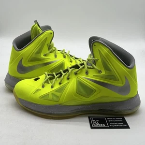 Size 13 - Nike LeBron 10 Volt - (541100-700) - Picture 1 of 8