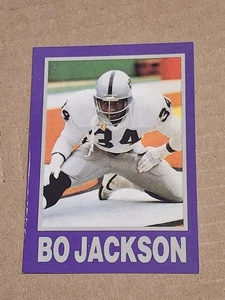 1990 BO JACKSON STATZ NFL KARTE PURPLE BORDER LA RAIDERS KC ROYALS AUBURN TIGERS - Bild 1 von 2
