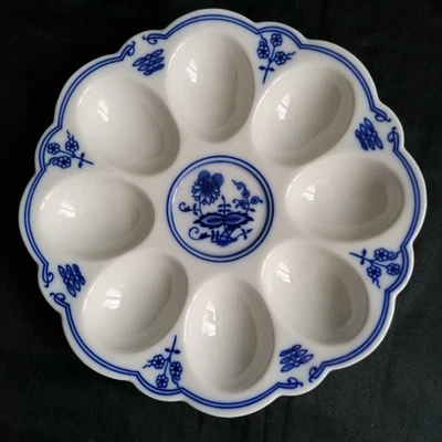 Leander 1946 RGK China de Boheme Porzellan Eierteller Zwiebelmuster  - Bild 1 von 4