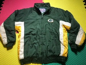 Vintage Green Bay Packers Logo 7 Game Day NFL Puffer Jacket Men's Size Medium - Picture 1 of 13
