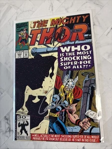 The Mighty Thor #444 2X SIGNED STAN LEE & CHRIS HEMSWORTH W/COA 1992 - Damaged - Picture 1 of 12