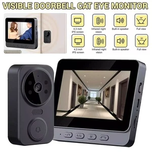 Video Türklingel mit HD Kamera Funkklingel Türsprechanlage mit 4,3" Monitor - Bild 1 von 14