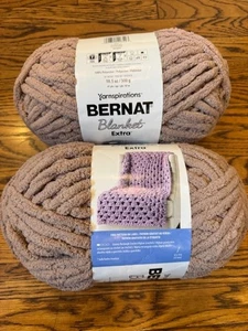 Yarnspirations Bernat Blanket Tan Brown Extra Thick Yarn 10.5 ounce Lot of 2 New - Picture 1 of 6