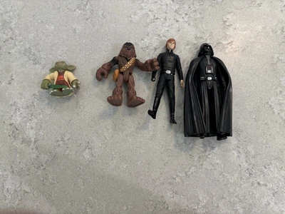 miniture star wars figurine set yoda luke darth vader chewy - Image 1 of 4