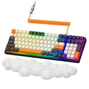 Wireless Bluetooth/USB Wired Gaming Mechanical Keyboard Shimmer/Red Switch - Picture 1 of 7
