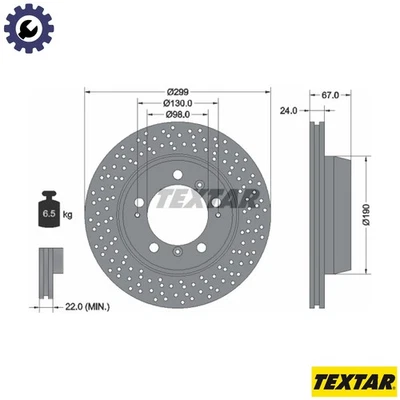 2x BRAKE DISC 92176705 FOR PORSCHE BOXSTER/Spyder 911/Convertible/Targa 3.2L - Image 1 of 4
