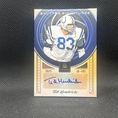 TED HENDRICKS 2025 Panini Luminance Shutter Signatures AUTO /25 SS-THE B75 - Image 1 of 2