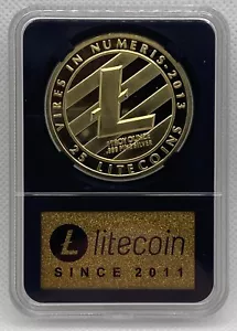 Moneda Litecoin (LTC) en estuche de edición de coleccionista - criptomoneda física-1 pieza - Imagen 1 de 7