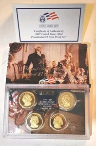 US Mint 2007 Presidential $1 Proof Coin - Coins Set Sealed with COA and Box - Picture 1 of 3