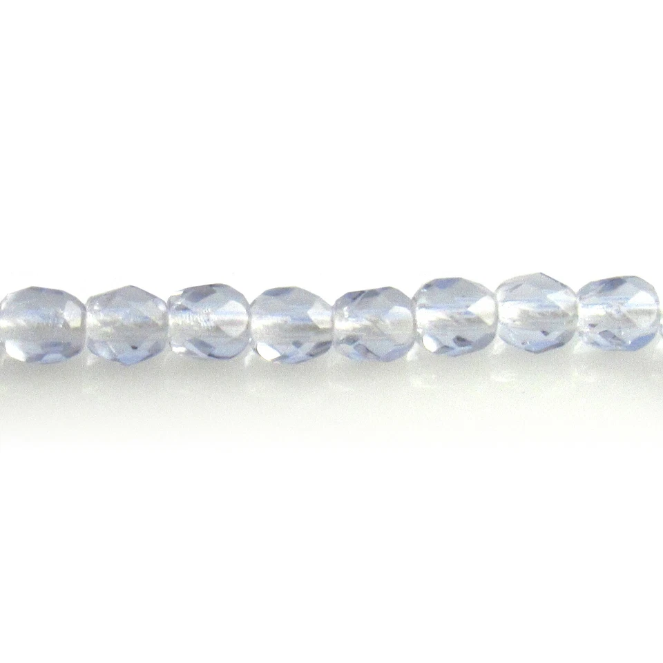 Alexandrite Transparente - 50 4mm Contas Redondas Facetadas de Vidro Tcheco Fogo Polonês - Imagem 1 de 2