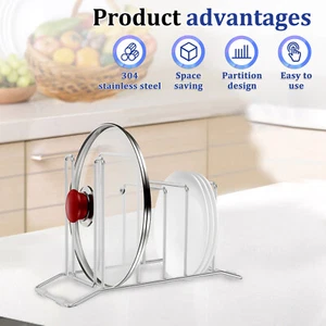 Chopping Board Organizer Stainless Steel Cutting Board Holder Anti Slip AU# - Picture 1 of 12
