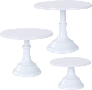 NIANDAIXIU 3 Pcs Cake Stand, Cake Pop Stand Set of Disc Diameter 8" 10" 12" - Picture 1 of 6